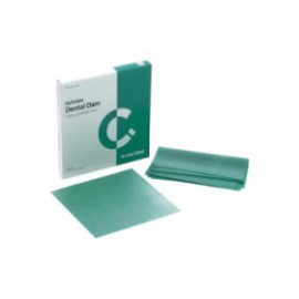 HySolate Latex Rubber Dam 5 in x 5 in Medium Gauge Green Unflvrd Unscntd 364/Bx