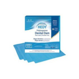 Hedy Polyisoprene Dental Dam Latex-Free Rubber Dam 5 in x 5 in Med Ga Bl 30/Bx