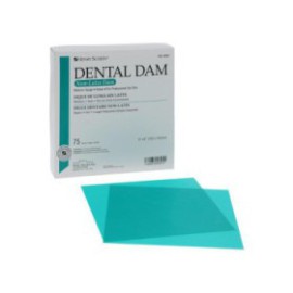 Latex-Free Rubber Dam 6 in x 6 in 75/Bx