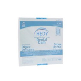 Hedy Dental Dam Latex Rubber Dam Medium Gauge Blue 36/Bx