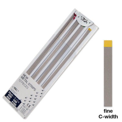 GC METAL STRIPS, Yellow Mesh (Polishing), No. 1000, Assorted Widths, PK/12