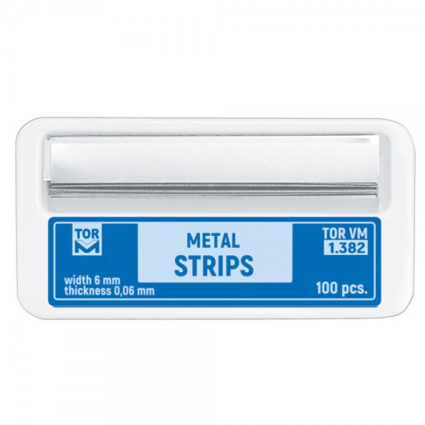 TOR VM Metal Strips, 6 mm Width, 50 mm Length, 0.60 mm Thickness, PK/100
