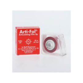 Arti-Fol II Articulating Film Ultra Thin BK-25 Red Double Sided Rl in Dspnsr