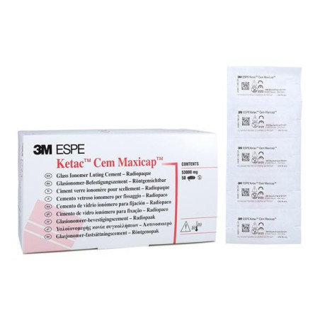 3M Ketac Cem Maxicap Glass Ionomer Capsules Luting Cement Refill 50/Bx