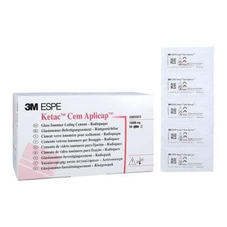 3M Ketac Cem Aplicap Glass Ionomer Capsules Luting Cement Refill Package 50/Bx