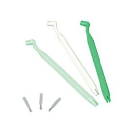 3M Applicator Brush Tips & Handles Green/Light Green/White Ea