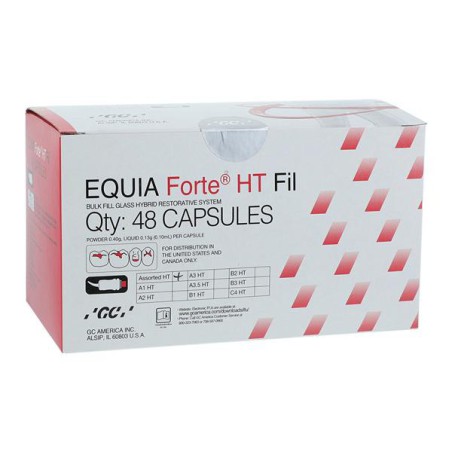 Equia Forte HT Glass Ionomer Capsule Assorted Refill 48/Pk