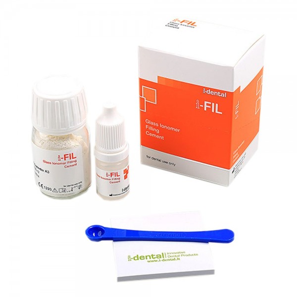 i-dental i-FIL Filling Cement, A2, 10g Powder + 10ml Liquid