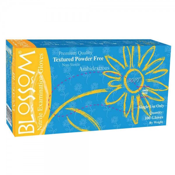 Powder Free Nitrile Exam Gloves, Medium (Light Blue), PK/100