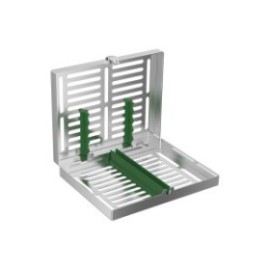 S.S. Tray for 5 Instruments, Green