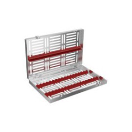 Locking Tray Cassette for 20 Instrument, Red (288x182x34 mm)