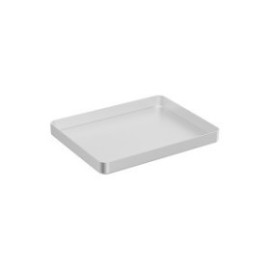 Silver Aluminium Dental Instrument Tray 142x183x17 mm