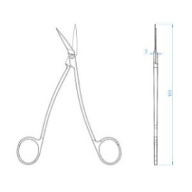 Gum Scissors Locklin Curved Saw Edge 16.5 cm