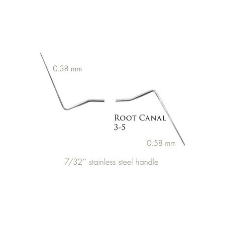 Endodontic Root Canal Pluggers 3/5, SS, Standard Handle