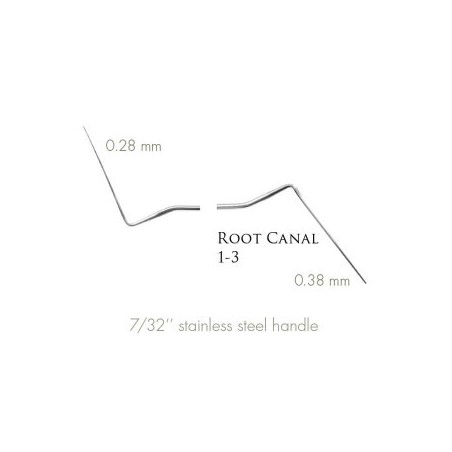 Endodontic Root Canal Pluggers 1/3, SS, Standard Handle