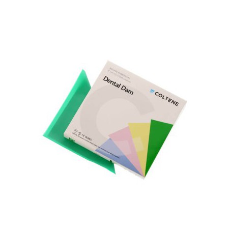 HYGENIC Dental Dam, Ready Cut, Medium, 6"x6" Size, Green