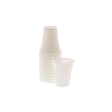 Monoart Plastic Cups, 166cc, Color White, PK/100