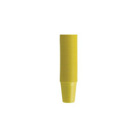 Monoart Plastic Cups, 200cc, Color Yellow, PK/100