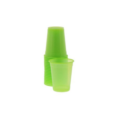 Monoart Plastic Cups, 200cc, Color Lime, PK/100