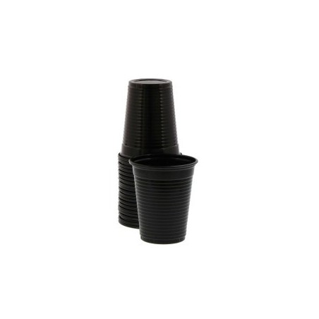 Monoart Plastic Cups, 200cc, Color Black, PK/100