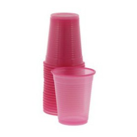 Monoart Plastic Cups, 200cc, Color Fuchsia, PK/100