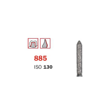 Diamond Bur, FG 014, Medium, Torpedo ISO No.130