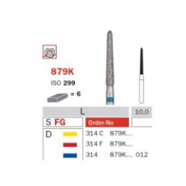 Diamond Bur, FG 012, Medium, Torpedo (Gingival Curettage) ISO No.290