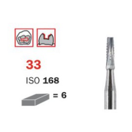 Surgical Carbide Bur, FG 016, X-Long, Truncated Cone ISO No.033