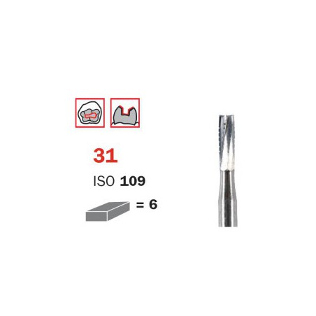 Surgical Carbide Bur, FG 010, X-Long, Cylinder ISO No.109