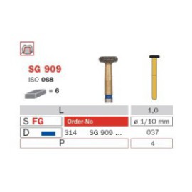 Diamond Bur, FG 037, Medium, Wheel Round Edge (Goldies) ISO No.068