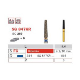 Diamond Bur, FG 016, Medium, Truncated Cone (Goldies) ISO No.546