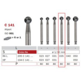 Surgical Carbide Bur, Long RA 035, Round, Bone Cutter