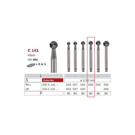 Surgical Carbide Bur, Long RA 035, Round, Bone Cutter