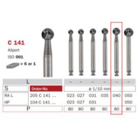 Surgical Carbide Bur, Long RA 040, Round, Bone Cutter