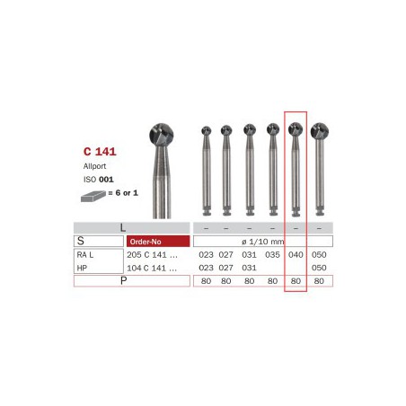 Surgical Carbide Bur, Long RA 040, Round, Bone Cutter