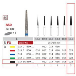 Diamond Bur, FG 023, X-Coarse, Cone Round End ISO No.199