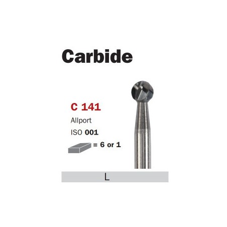 Carbide Bur, HP 018, Round ISO No.001