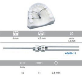 Multifunctional Orthodontic Screw, 11mm, 3 Arms