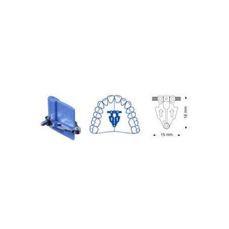 Symmetric Fan-Type Screw, 15mm