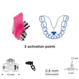 Three Directional Expansion Screw Anatomical For Lower Arch, 13mm