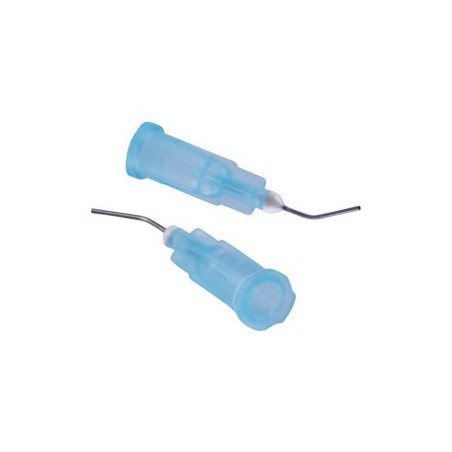 Prebent Needle Tips, for Etching, Blue (25G)