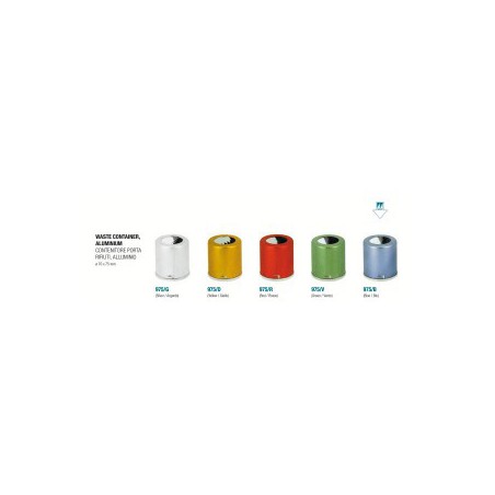 Waste Container Aluminum Blue