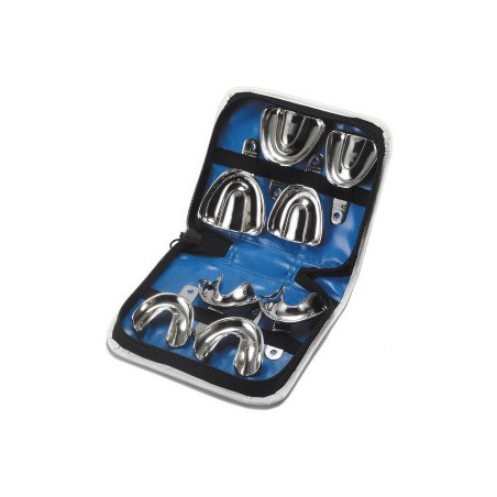 Impression Trays, Stainless Steel, Pediatric, Rim Lock, Set/8