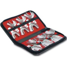 Impression Tray, Stainless Steel, Perforated, Regular, Set/12