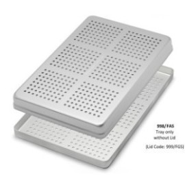 Tray Small Perforated Aluminum Silver