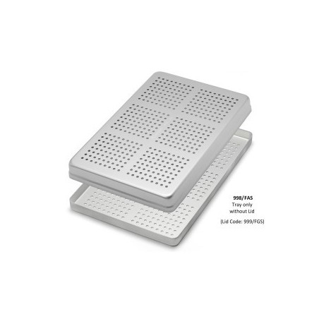 Tray Small Perforated Aluminum Silver