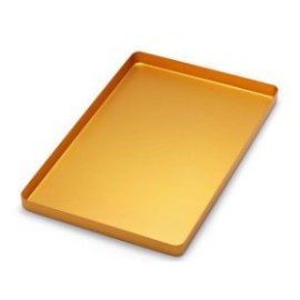 Aluminum Tray Yellow Small 185 x 140 x 15mm