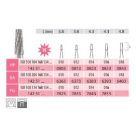 Carbide Bur, Fissured Truncated Cone FG 168-012