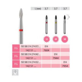 Carbide Bur, Flame FG 274-014