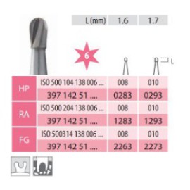 Carbide Bur, Pear, RA 138-010